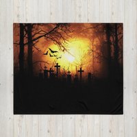 Halloween Decke, Wurfdecke, Geschenk, Beste Freundin Geschenke von QueenOfHalloweenShop