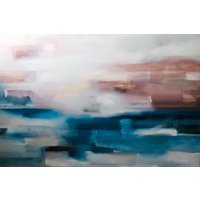 Queence Acrylglasbild, BxH: 90 x 60 cm - blau | braun von Queence