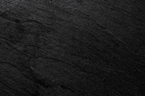 Queence | Arbeits- & Kochplattenabdeckung Stein 60x40 | Spritzschutz | Rückwand | Küchen Paneele Inkl. Befestigungsmöglichkeit ohne Bohren, Farbe:Schwarz, 60x40 von Queence