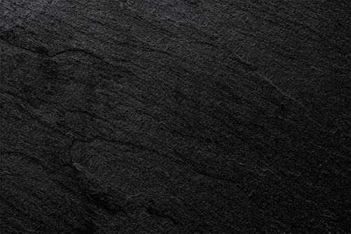 Queence | Arbeits- & Kochplattenabdeckung Stein 60x40 | Spritzschutz | Rückwand | Küchen Paneele Inkl. Befestigungsmöglichkeit ohne Bohren, Farbe:Schwarz, :60x40 von Queence