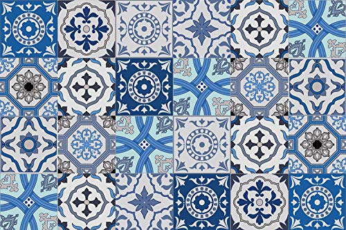 Queence | Küchen Spritzschutz Fliesenmuster 60x40 cm | Küchenrückwand | Alu-DiBond | Abdeckung Herd und Spüle | Küchenpaneele| Küchenfliesen | Fliesenspiegel | Rückwand, Größe :60x40 cm von Queence