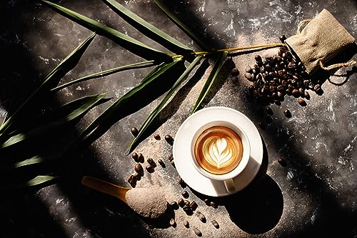 Queence | Küchen Spritzschutz Kaffee 60x40x0,3 cm | Küchenrückwand | Alu-DiBond | Fliesenschutz für den Herd und Spüle | Küchenfliesen | Fliesenspiegel | Rückwand von Queence