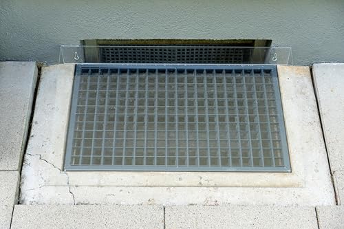 Queence | Lichtschachtabdeckung aus Acryl | Kellerschacht-Abdeckung | Regenschutz | Schutz gegen Schmutz und Schimmel (100x42) von Queence