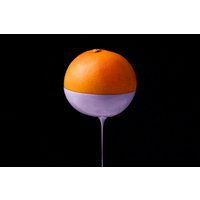 Queence Spritzschutz, BxL: 60 x 40 cm, Aluminium-Verbundplatte - schwarz | orange | lila von Queence