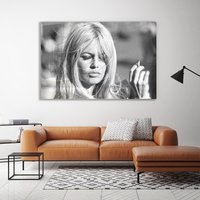 queence Acrylglasbild "Brigitte Bardot", Schwarz-Weiß-Stars-Frau von Queence