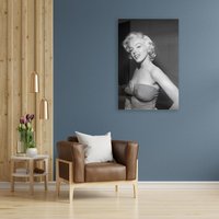 queence Acrylglasbild "Marilyn Monroe", Schwarz-Weiß-Frau-Stars von Queence