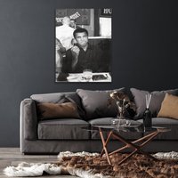 queence Acrylglasbild "Muhammad Ali", Schwarz-Weiß-Mann-Stars von Queence