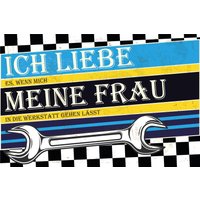 queence Alu-Dibond-Druck "Ich liebe meine Frau" Sprüche Sprüche & Texte Werkstatt Schild, Schraubenschlüssel queence Alu-Dibond-Druck "Ich liebe meine Frau" Sprüche Sprüche & Texte Werkstatt Schild, Schraubenschlüssel von Queence
