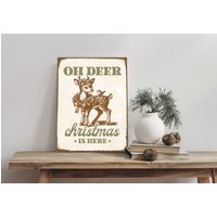 queence Alu-Dibond-Druck "Rehkitz" 1 Stk. tlg. Deer, Christmas, Schild von Queence