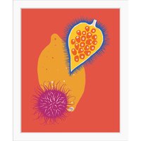 queence Bild "Daria", Obst-Obst Bilder-Kunst-Lebensmittel, HD Premium Poster-Druck inkl. Holzrahmen von Queence