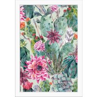 queence Bild "Fiona", Blumen-Blumenbilder-Kunst-Pflanzen-Blätter-Natur, HD Premium Poster-Druck inkl. Holzrahmen von Queence