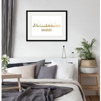 queence Bild "Hamburg Skyline GOLD", Städte, (1 St.) von Queence