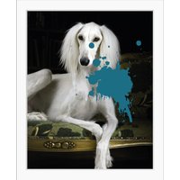 queence Bild "3.0", Hunde, gerahmt, Hund, Farbklecks, Pudel von Queence