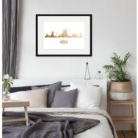queence Bild "Köln Skyline GOLD", Städte, (1 St.) von Queence