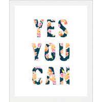 queence Bild "Yes you can", Schriftzüge, (1 St.), gerahmt von Queence