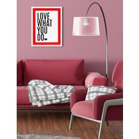 queence Bild mit Rahmen "Liebe, Herz, Spruch, Sprüche", Herz-Herzbilder-Liebessprüche-Motivationsbilder-Schriftzug-Schwarz-Weiß-Sprüche, (1 St.), Poster mit buntem Acrylglas Passepartout von Queence