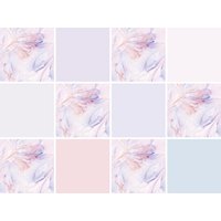queence Fliesenaufkleber "Blumen" Stickerfliesen, selbstklebend, Sticker, 12er Set von Queence
