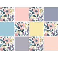 queence Fliesenaufkleber "Pflanze" Stickerfliesen, selbstklebend, Sticker, 12er Set von Queence