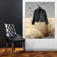 queence Garderobenleiste "Sylt", Wand Garderobe, Strand, Gräser, Düne, platzsparend von Queence