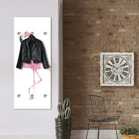 queence Garderobenleiste "Flamingo", mit 6 Haken, 50 x 120 cm von Queence
