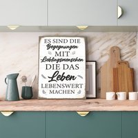 queence Metallbild "Begegnungen Spruch Stahlschild Blechschild", (1 St.) von Queence