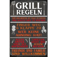 queence Metallbild "Grillregeln", Geschirr & Besteck, (1 St.) von Queence