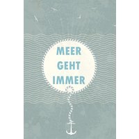 queence Metallbild "Meerliebe" Sprüche 1 Stk. tlg. von Queence