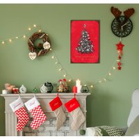 queence Metallbild "Merry Christmas", (1 St.), Stahlschilder von Queence