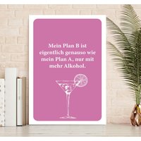 queence Metallbild "Plan B", Schriftzüge, (1 St.) von Queence