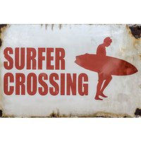 queence Metallbild "SURFER CROSSING", Sprüche & Texte von Queence