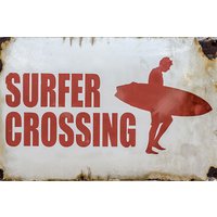 queence Metallbild "SURFER CROSSING" Sprüche & Texte Blechschilder queence Metallbild "SURFER CROSSING" Sprüche & Texte Blechschilder von Queence