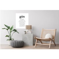 queence Bild mit Rahmen "oder Poster, Gin", Schriftzug-Schwarz-Weiß-Sprüche & Texte, (1 St.) von Queence