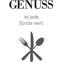 queence Wanddekoobjekt "GENUSS" Stahlschild, Blechschild, Spruch, Witzig, Wanddeko, retro, 20x30cm queence Wanddekoobjekt "GENUSS" Stahlschild, Blechschild, Spruch, Witzig, Wanddeko, retro, 20x30cm von Queence