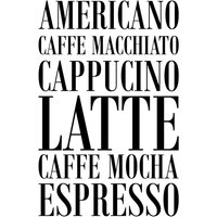 queence Wanddekoobjekt "Kaffee, Cappucino, Expresso ..." von Queence