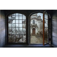 queence Wandsticker "Kleine Kapelle", Wandsticker, Wandbild, selbstklebend, 3D, Fenster queence Wandsticker "Kleine Kapelle", Wandsticker, Wandbild, selbstklebend, 3D, Fenster von Queence