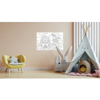 queence Wandsticker "Ritterburg" DIY-Wandsticker zum Bemalen von Queence