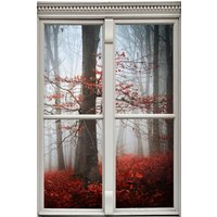 queence Wandsticker "Wald in Herbst" von Queence