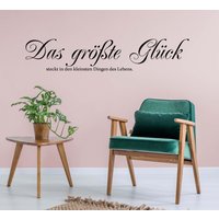 queence Wandtattoo "Das größte Glück ...", 120 x 30 cm, Wandspruch, Klebefolie zur Dekoration von Queence