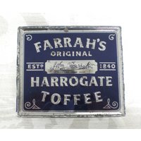 Metalldose Vintage Blechdose Farrah's Original Harrogate Toffee Deckeldose von QueenofGarbage2
