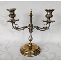 Zweiarmiger Kerzenständer Kerzenleuchter Metall Kerzenhalter Mit Patina Zweiarmiger Kerzenständer Kerzenleuchter Metall Kerzenhalter Mit Patina von QueenofGarbage2