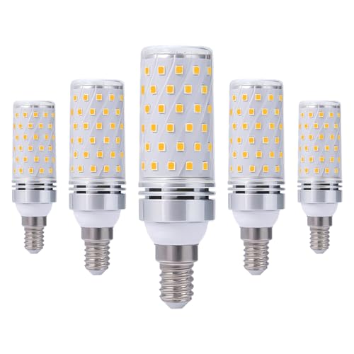 Queeplo E14 LED Maiskolben glühbirne,16W 3000K Warmweiß 1600LM,Ersetzt 150W Glühbirnen,E14 Bajonettsockel,Nicht Dimmbar (5 Stück) von Queeplo