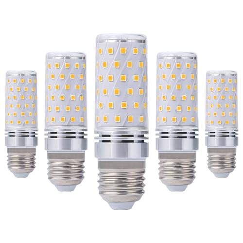 Queeplo E27 LED Maiskolben glühbirne,16W 3000K Warmweiß 1600LM,Ersetzt 150W Glühbirnen,E27 Bajonettsockel,Nicht Dimmbar (5 Stück) von Queeplo