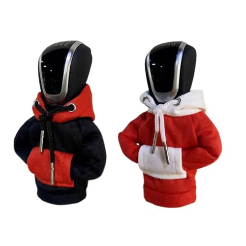 2 Stück Schaltknauf überzug Schalthebel Hoodie Auto Schalthebel Abdeckung Hoodies Schaltknaufschutz für Auto Car Shifter Hoodie für Manueller Oder Automatischer Schalthebel Auto Dekoratives von Queerelele