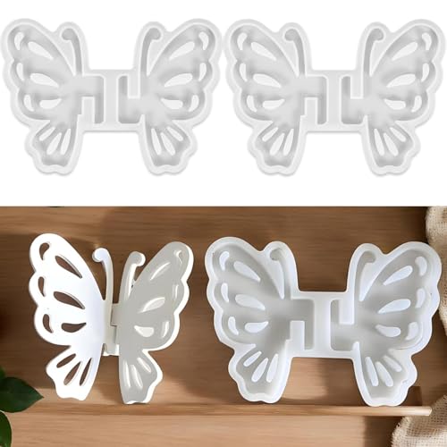 2 Stücke Silikonformen Gießformen Schmetterling,3D Silikonformen Gießformen Frühling Schmetterling Gießformen Silikon Frühling DIY Schmetterling Silikonform gießform Frühling für DIY Handwerk von Queerelele