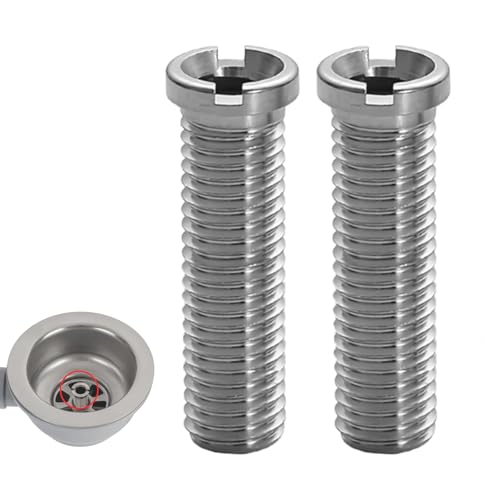 2PCS Hohlschraube Spüle M12 x 45 mm Hohlschraube Edelstahl 304 Rostfreier Stahl Abflusssieb Schraube Waschbecken Schrauben Siebkorb Spüle Edelstahl für Küchenspülen Siebkorbspülen Spülbecken Zubehör von Queerelele