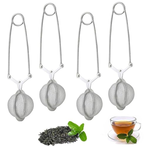 4 Stück Teesiebe, Gewürzsieb,Tea Infuser,Teezange für Losen Tee, Teaballs mit Teleskopgriff,Teezangen aus 304 Edelstahl,Teesieb für Teeliebhaber, Teesieb für Teekanne, Teetasse - Ø 4.5 cm 4 Stück Teesiebe, Gewürzsieb,Tea Infuser,Teezange für Losen Tee, Teaballs mit Teleskopgriff,Teezangen aus 304 Edelstahl,Teesieb für Teeliebhaber, Teesieb für Teekanne, Teetasse - Ø 4.5 cm von Queerelele