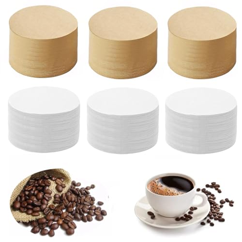 600 Stück Coffee Papierfilter Rund Kaffee Filterpapier Espresso Papierfilter Kaffee Filterpapier Ersatzfilter Natürliches Filterpapier für Kaffeemaschinen, Espressomaschinen, Café (64mm) von Queerelele