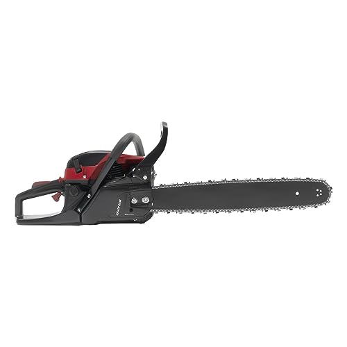 2400W Motorsäge Sägeblatt 50cm Benzin Kettensäge 20 Zoll 58CC 2-Takt Kettensägen Motorkettensäge Benzin Holzschneider Kettensäge mit Handschutz Systembremse und Tool Kit von Queeucaer