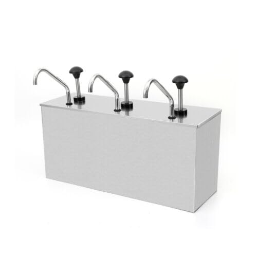 3x4 Liter Edelstahl Pump Saucenspender Edelstahl Ketchup Spender Senf Behälter,Buffetausrüstung, Freizeit-Fast-Food-Ausrüstung, Bäckereiausrüstung, Ausrüstung für westliche Lebensmittelläden 3x4 Liter Edelstahl Pump Saucenspender Edelstahl Ketchup Spender Senf Behälter,Buffetausrüstung, Freizeit-Fast-Food-Ausrüstung, Bäckereiausrüstung, Ausrüstung für westliche Lebensmittelläden von Queeucaer