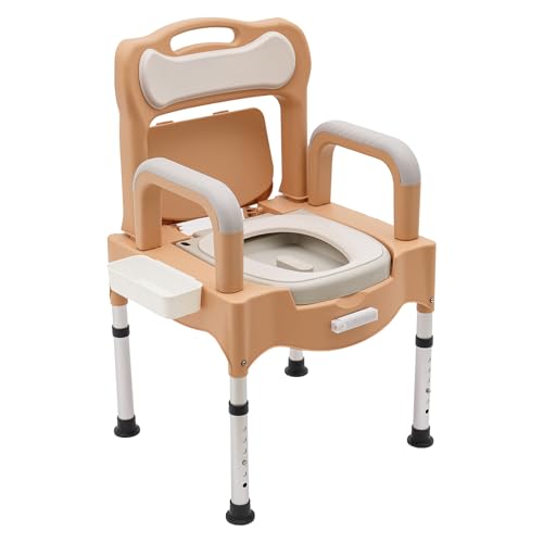 551.16lb Nachttisch Commode Stuhl Tragbarer Toilettenstuhl Höhenverstellbar Kommoden Toilette für den Hausgebrauch in Familien, Krankenhäusern, Pflegezentren und Rehabilitationszentren, geeignet für ä von Queeucaer